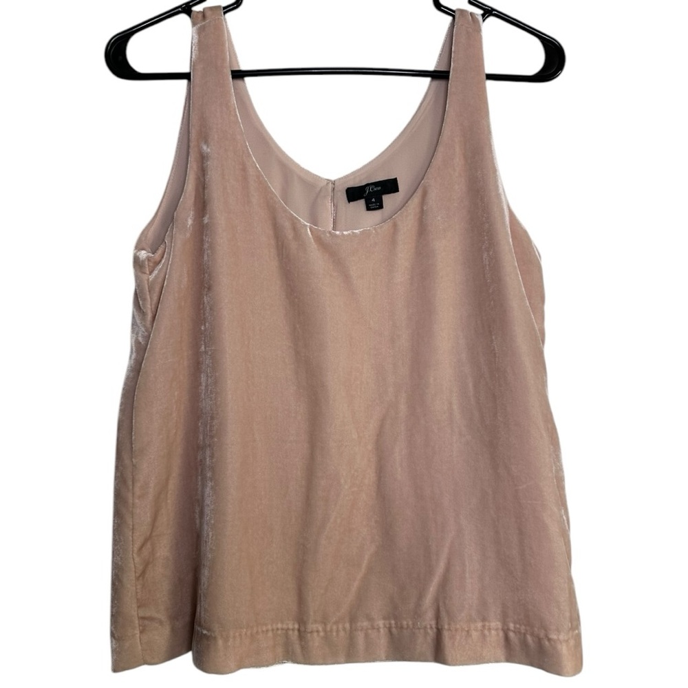 J.Crew Blush Pink Velvet Velour‎ Tank Size 4